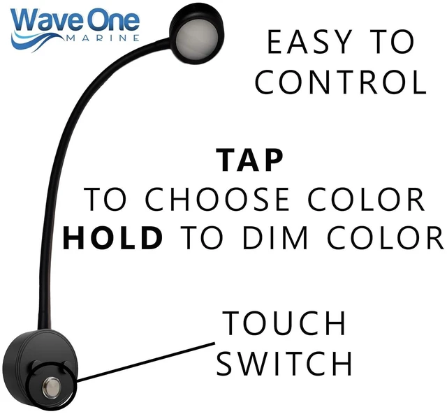 Alt view image 3 of 5 - Dual-Color Gooseneck LED Chart Reading Light