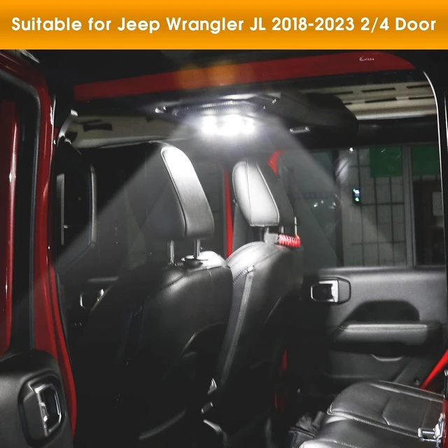 Alt view image 4 of 7 - Front Interior LED Dome Lights, Compatible with 20182026 Jeep Wrangler JL