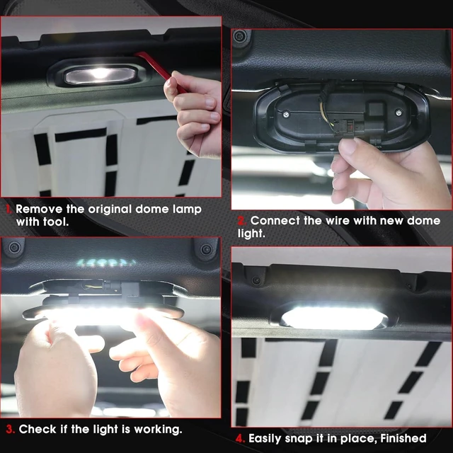 Alt view image 7 of 7 - LED Dome Lights for Jeep Wrangler JL / Gladiator JT 20182023