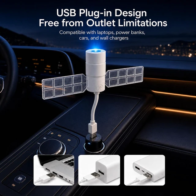 Alt view image 7 of 7 - 5D Holographic Night Light Projector with 10 Films & Dual Auto-Off