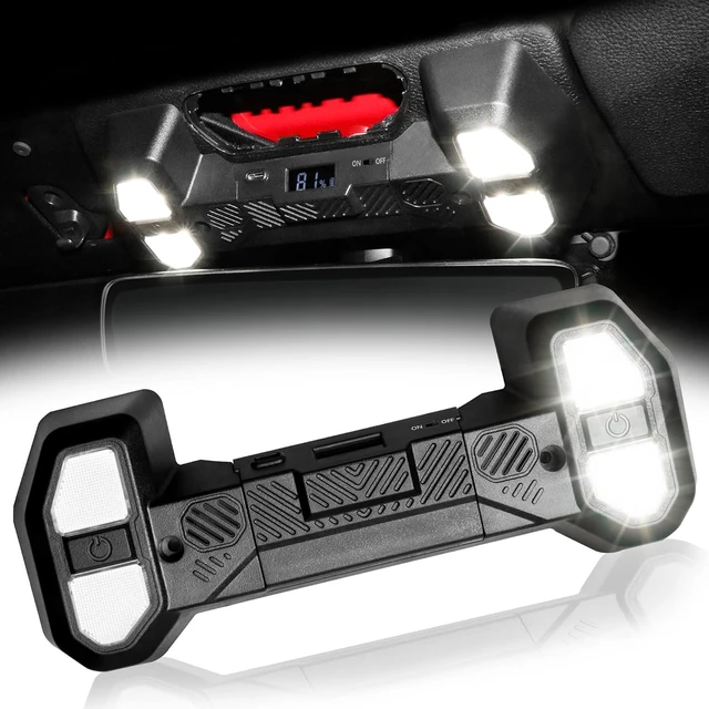 Main image of Interior Map Reading Light, Compatible with Jeep Wrangler JL / Gladiator JT / 4XE 20182023 Push-Button LED Dome for Front Seat Area, 2 & 4 Door