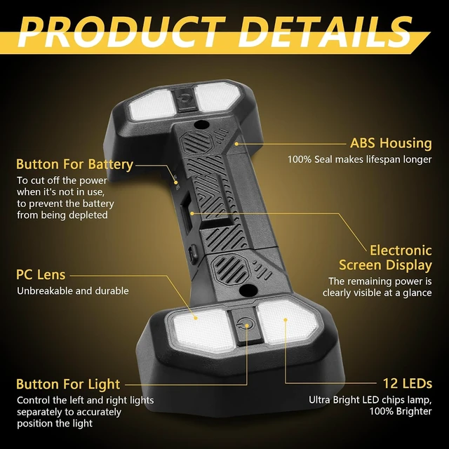 Alt view image 2 of 7 - Interior Map Reading Light, Compatible with Jeep Wrangler JL / Gladiator JT / 4XE 20182023 Push-Button LED Dome for Front Seat Area, 2 & 4 Door