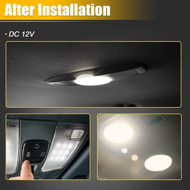 Alt view image 4 of 7 - 12V Round Dome LED Car Reading Light for Pontiac GTO & Buick