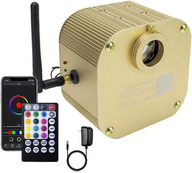 Main image of 16W Twinkle Fiber Optic Starlight Box Sound-Activated RGBW Light Engine Driver with APP/Remote Control for Car & Home Ceiling Star Decor
