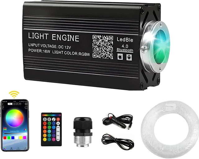 Main image of 16W Twinkle Starlight Headliner Kit, 1000-Piece 6.5ft/2m 0.03in Fiber Optic Car Ceiling Lights with APP/Remote Control for Car & Party Ambient Decor