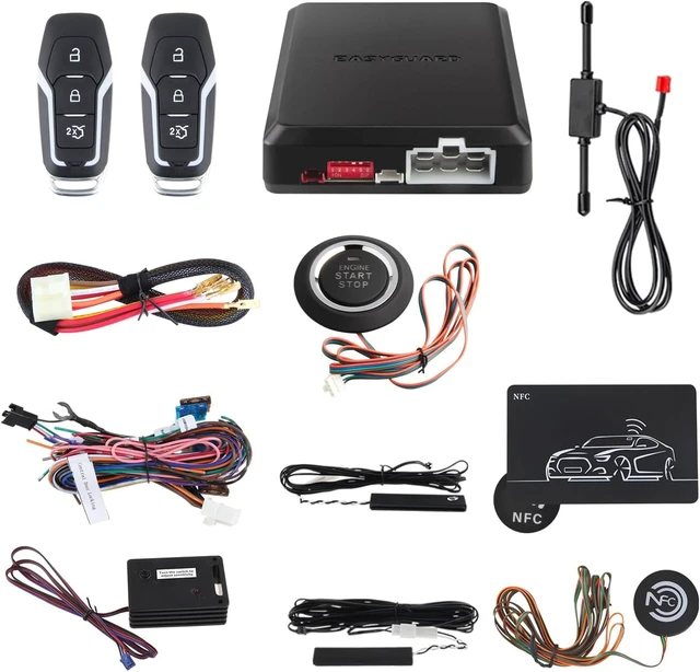 Main image of EC002-FO2-NS Smart Key Passive Keyless Entry Kit with Push Start, Remote Start, PKE Lock & Unlock, DC12V