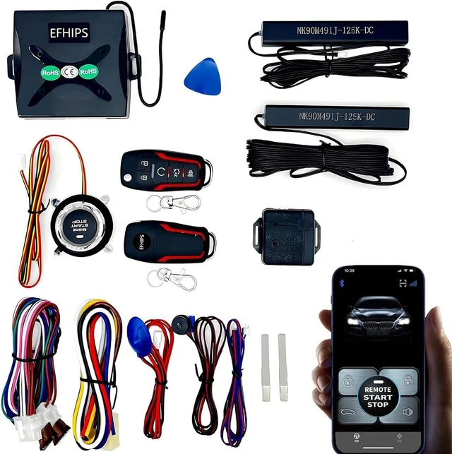 Main image of Car Central Locking Keyless Entry Button & System with Auto Start/Stop Engine, Alarm & Remote Start