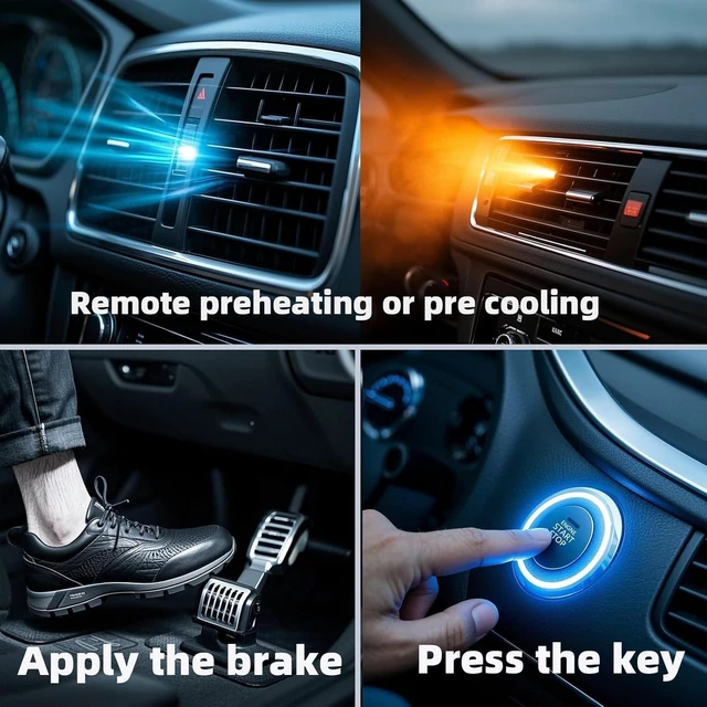 Alt view image 3 of 7 - Car Central Locking Keyless Entry Button & System with Auto Start/Stop Engine, Alarm & Remote Start