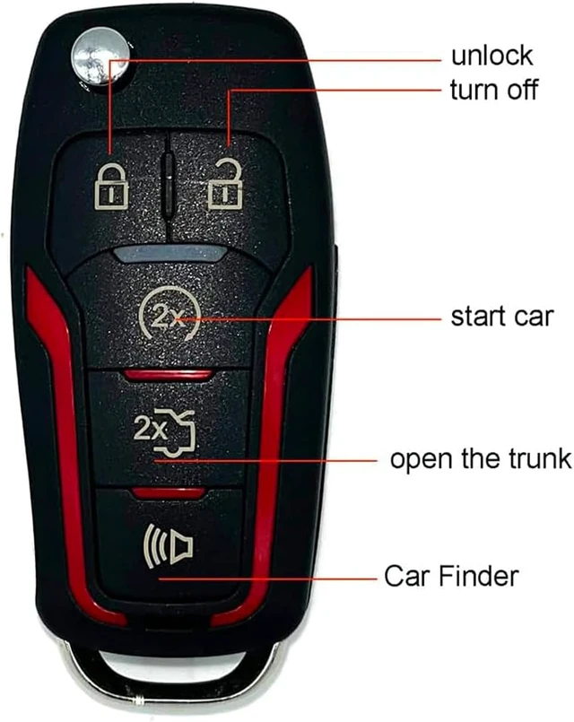 Alt view image 6 of 7 - Car Central Locking Keyless Entry Button & System with Auto Start/Stop Engine, Alarm & Remote Start