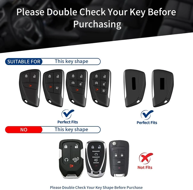 Alt view image 2 of 6 - Key Fob Cover for Chevrolet Silverado, Suburban & Tahoe