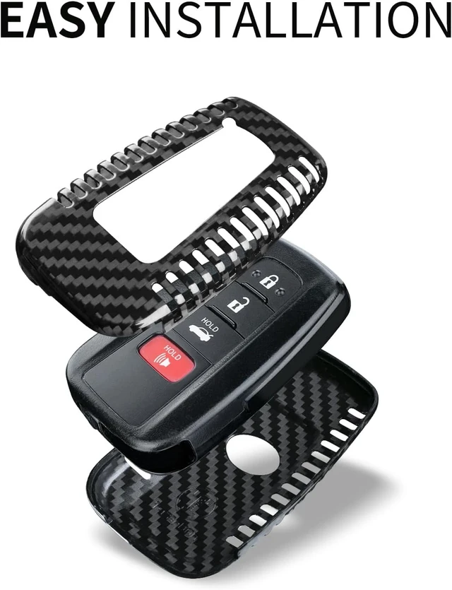 Alt view image 5 of 7 - Black Key Fob Case, Compatible with Toyota Camry, Avalon, C-HR & Prius
