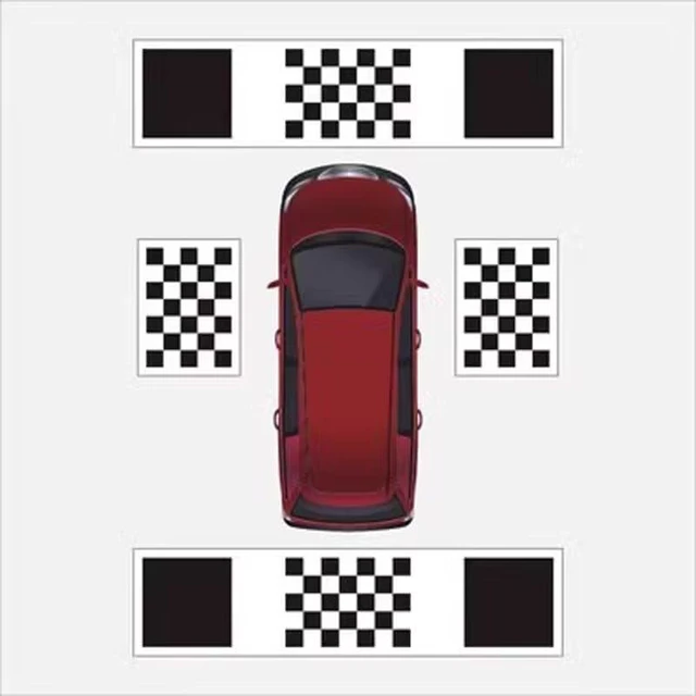 Main image of 360° Car Camera Calibration Mats Auto Diagnostic Grid Cloth Tools for Panoramic Bird's-Eye Vehicle Backup DVR System, E + A