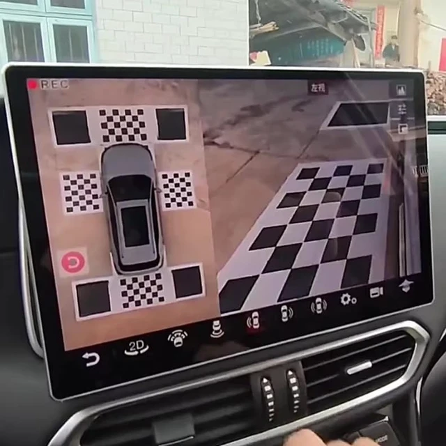 Alt view image 2 of 5 - 360° Car Camera Calibration Mats Auto Diagnostic Grid Cloth Tools for Panoramic Bird's-Eye Vehicle Backup DVR System, E + A