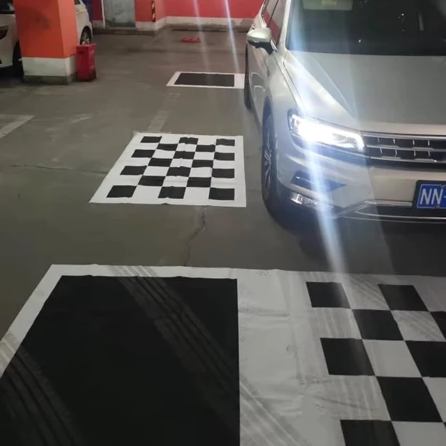 Alt view image 4 of 5 - 360° Car Camera Calibration Mats Auto Diagnostic Grid Cloth Tools for Panoramic Bird's-Eye Vehicle Backup DVR System, E + A