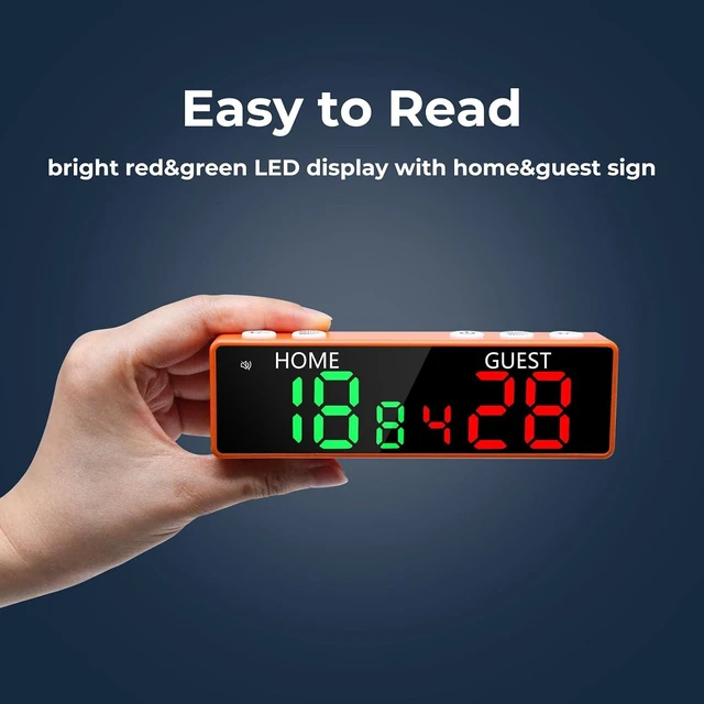 Alt view image 2 of 6 - Mini Digital Scoreboard Portable Tabletop Wireless Score Keeper with Buzzer for Cornhole, Pickleball, Backyard Fun & Game Night
