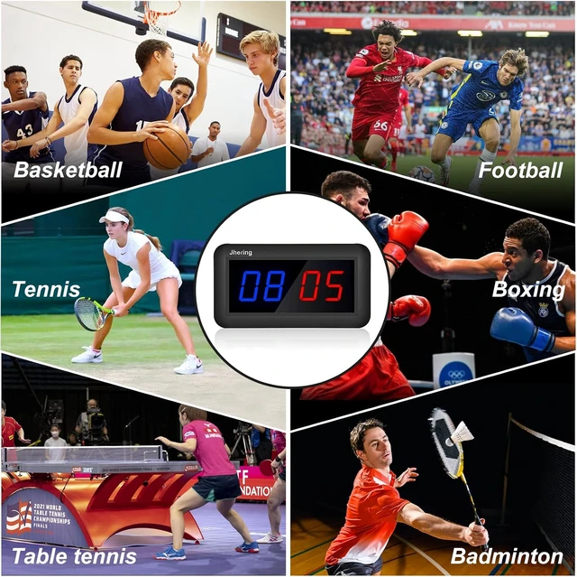 Alt view image 5 of 5 - Portable Electronic Scoreboard with Remote Digital Score Keeper for Basketball, Ping Pong & Volleyball