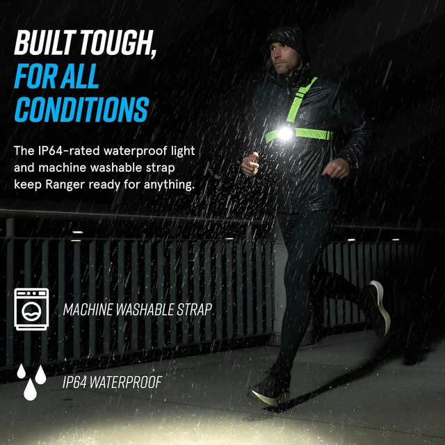 Alt view image 7 of 7 - Ranger 500-Lumen Reflective Running Vest with Chest Light