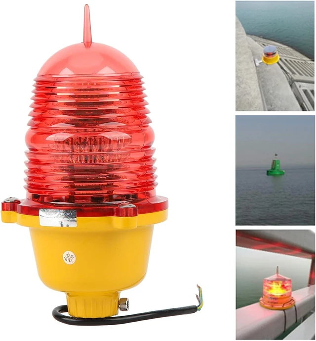 Alt view image 2 of 7 - Multipurpose Aviation Obstruction Warning Beacon Light High-Strength Waterproof for Marine (AC110V Constant On)
