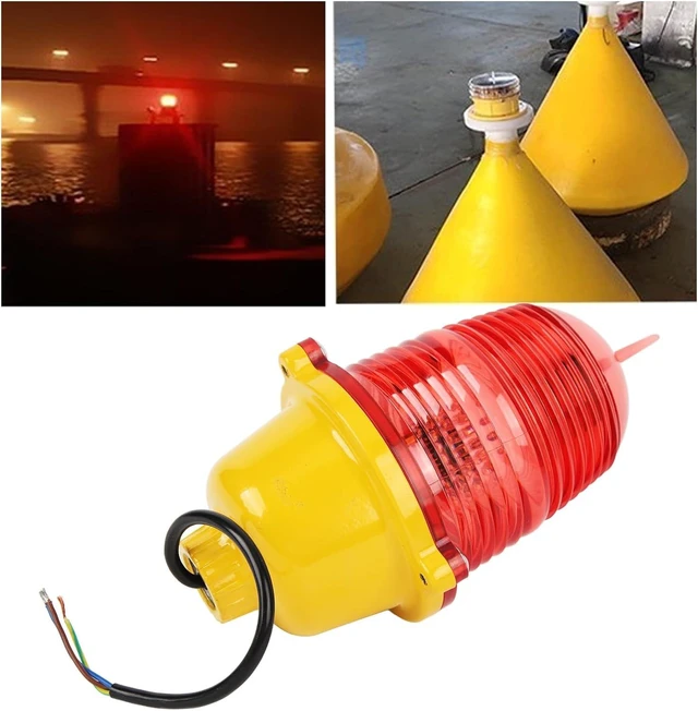 Alt view image 5 of 7 - Multipurpose Aviation Obstruction Warning Beacon Light High-Strength Waterproof for Marine (AC110V Constant On)