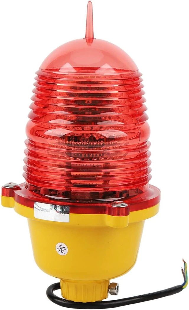 Alt view image 7 of 7 - Multipurpose Aviation Obstruction Warning Beacon Light High-Strength Waterproof for Marine (AC110V Constant On)