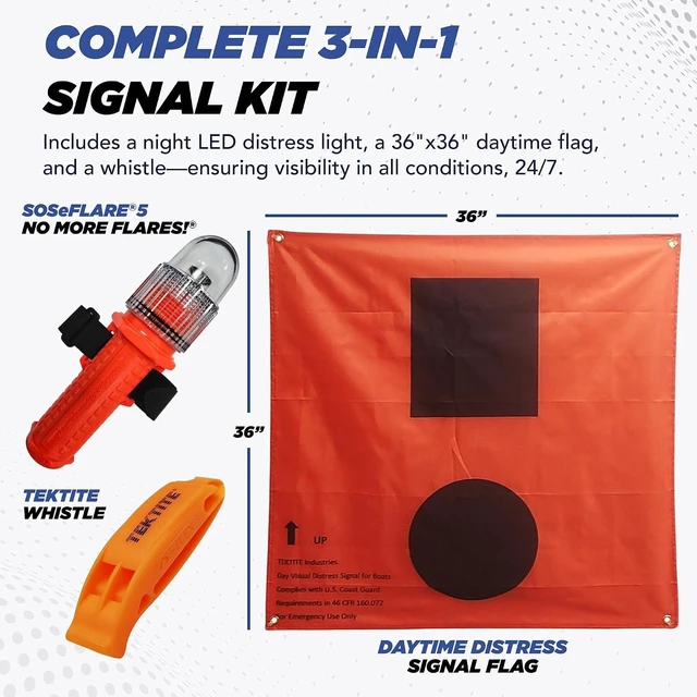 Alt view image 6 of 7 - SOSeFLARE 5 No More Flares Waterproof LED Electronic Boat Distress Flare