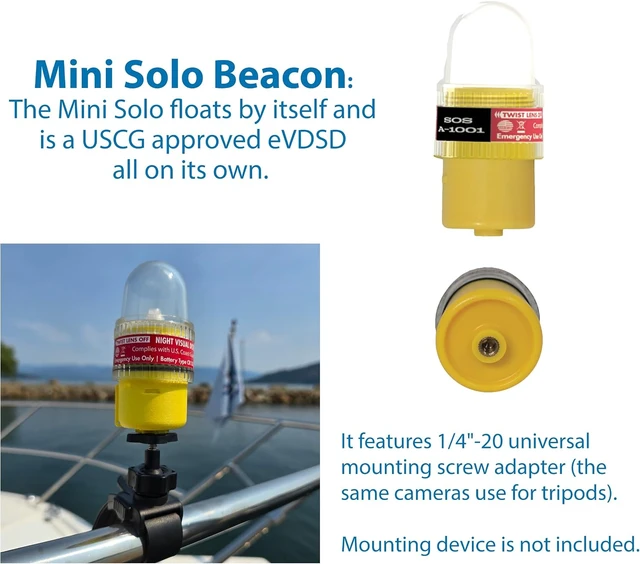 Alt view image 3 of 7 - Sirius Signal A-1001 SOS LED Mini Beacon Distress Signal USCG Approved