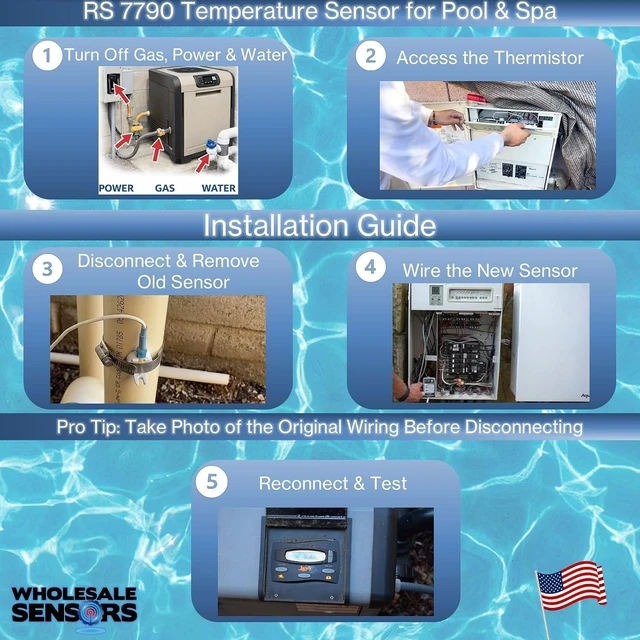Alt view image 5 of 7 - 15ft Temp Sensor Replacement for Jandy Zodiac Aqualink RS 7790 Pool Control System 12-Month Warranty & USA Support