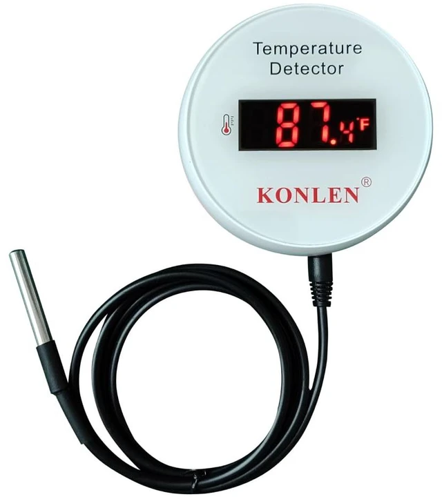 Main image of Tuya WiFi Temperature Sensor with External 9.8ft Probe Smart Life Digital Thermometer Detector for Freezer, Water Tank, Pool, Home & Greenhouse, Upper/Lower Temp Remote Alarm (KONLEN)