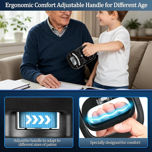 Alt view image 7 of 7 - Grip Strength Tester Trainer Electronic Hand Dynamometer of 396 lbs / 180 kg