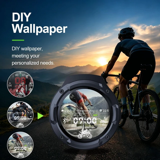 Alt view image 3 of 7 - FUYU Wireless GPS Bike Computer 1.43" AMOLED Touchscreen, 850 Nits, Google Maps Turn-by-Turn, Call & Text Alerts, IP69K, Dual Mounts, Speedometer/Odometer for Bicycle, Motorcycle & E-Bike