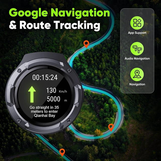 Alt view image 4 of 7 - FUYU Wireless GPS Bike Computer 1.43" AMOLED Touchscreen, 850 Nits, Google Maps Turn-by-Turn, Call & Text Alerts, IP69K, Dual Mounts, Speedometer/Odometer for Bicycle, Motorcycle & E-Bike