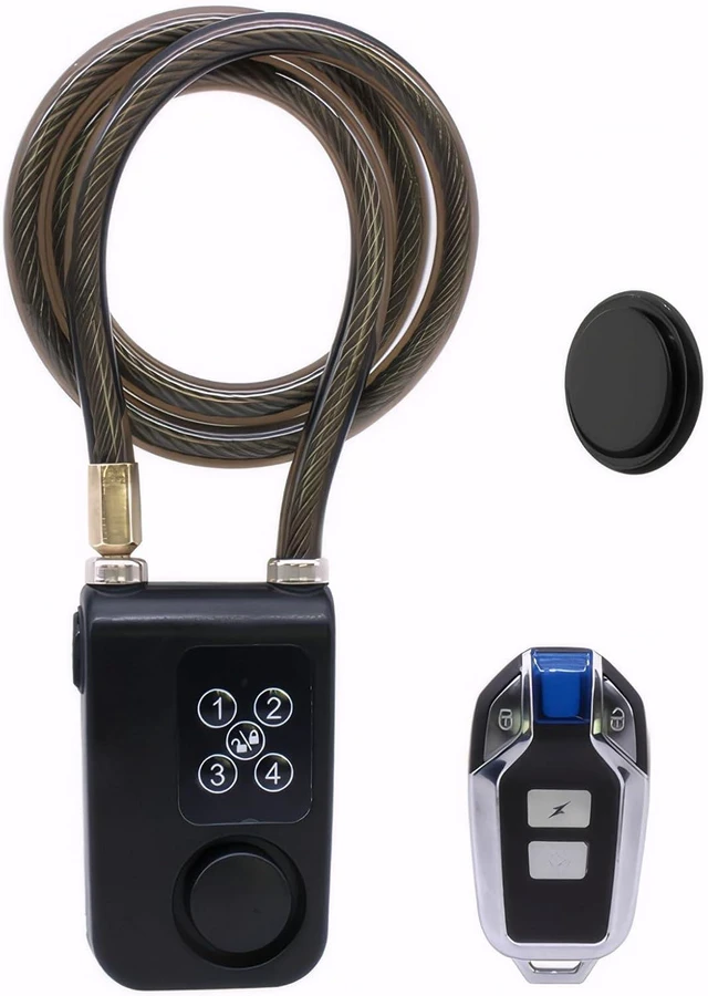 Main image of Black Waterproof Bike Alarm Lock with GPS Tracker