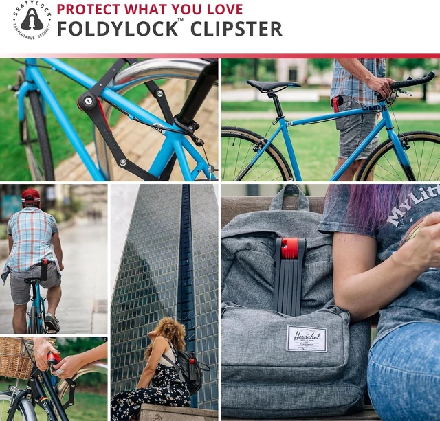 Alt view image 4 of 6 - FoldyLock Clipster Wearable Folding Bike Lock with Keys, 29.5 in