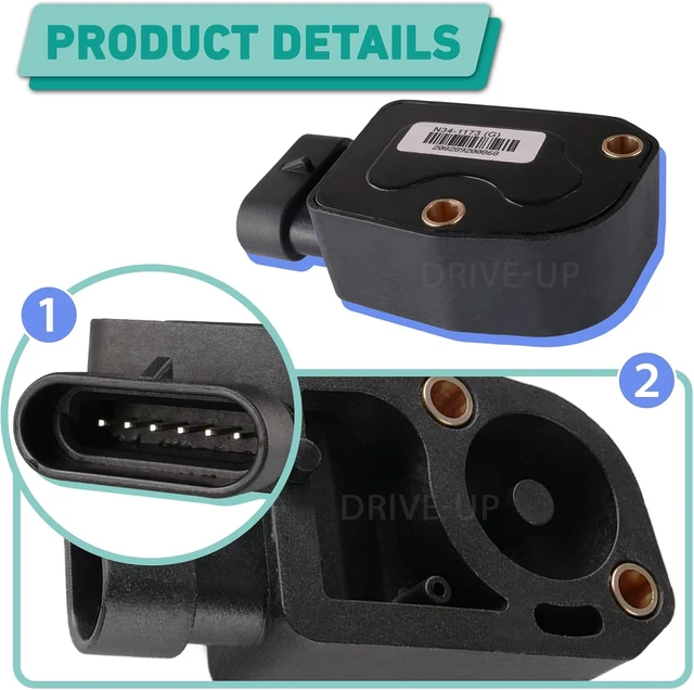 Alt view image 3 of 6 - Golf Cart Throttle Sensor for Club Car Precedent/Tempo/Onward 2010-Up Gas Models with 2nd-Gen Accelerator Pedal Assembly, Replaces OEM #N34-1173(G)