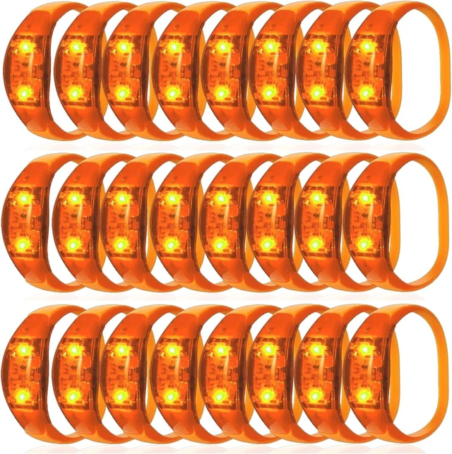 Main image of 100 PCS Sound-Activated LED Bracelets with Flashing Strobe Music Control Light-Up for Rave, Game Prizes, Birthday Party Favors & Valentine's Day Gifts