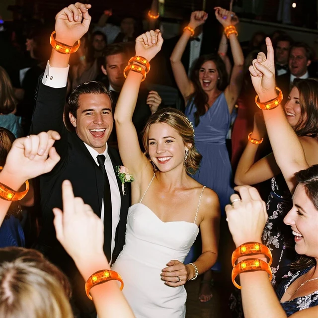 Alt view image 4 of 6 - 100 PCS Sound-Activated LED Bracelets with Flashing Strobe Music Control Light-Up for Rave, Game Prizes, Birthday Party Favors & Valentine's Day Gifts