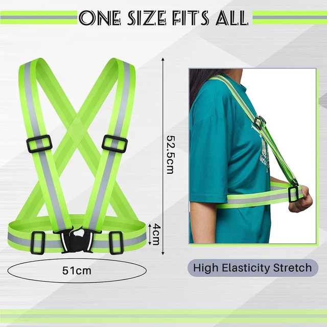 Alt view image 2 of 7 - Reflective Running Vests, Safety Vest Straps