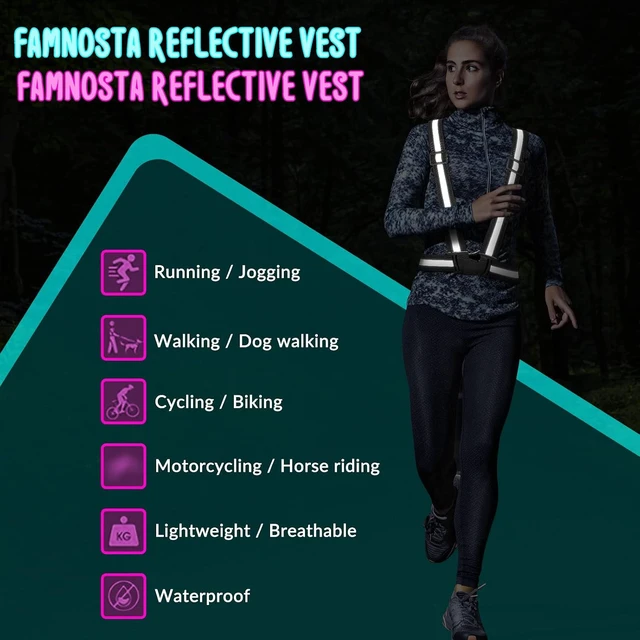 Alt view image 4 of 7 - 15 PCS High-Visibility Reflective Running Vest, Bulk Adjustable Safety Vest with Elastic Straps for Night Walking & Outdoor
