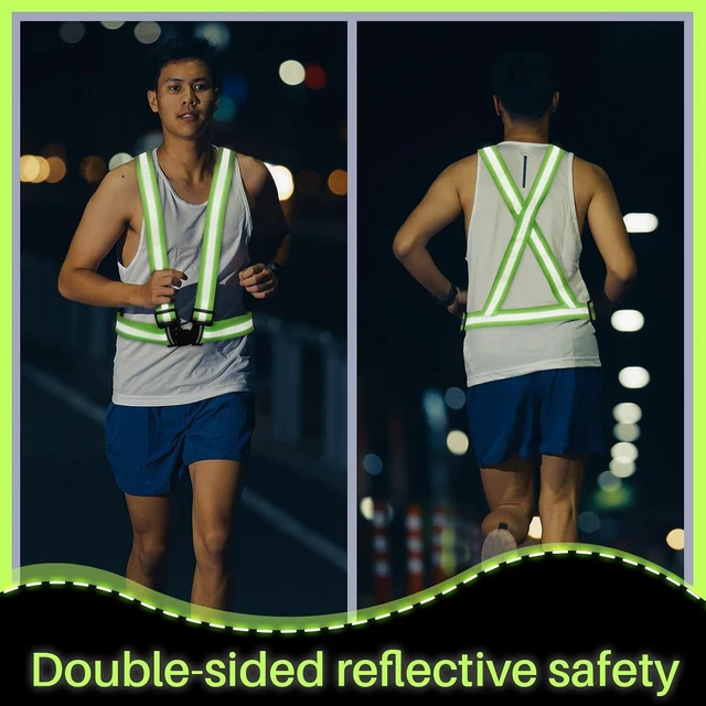 Alt view image 4 of 7 - Reflective Running Vests, Safety Vest Straps