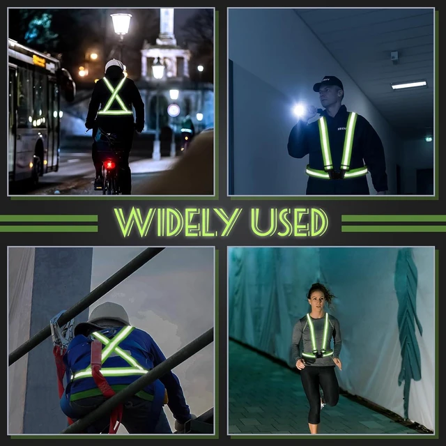 Alt view image 7 of 7 - Reflective Running Vests, Safety Vest Straps