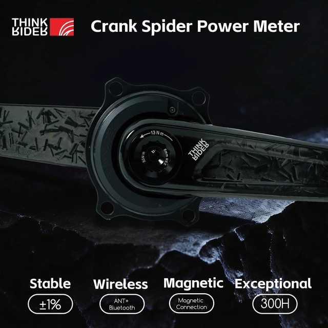 Alt view image 3 of 7 - PP5 Spider Power Meter & Crankset Carbon/Aluminum Options, 110 BCD 4-Bolt, BLE & ANT+, Lightweight, Road-24, 160172.5mm for Road Bike