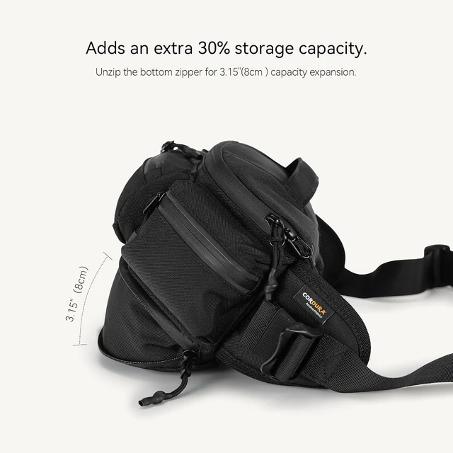 Alt view image 4 of 7 - 6.5L Expandable Waist Pack for Men Large Hip Pack for Cycling