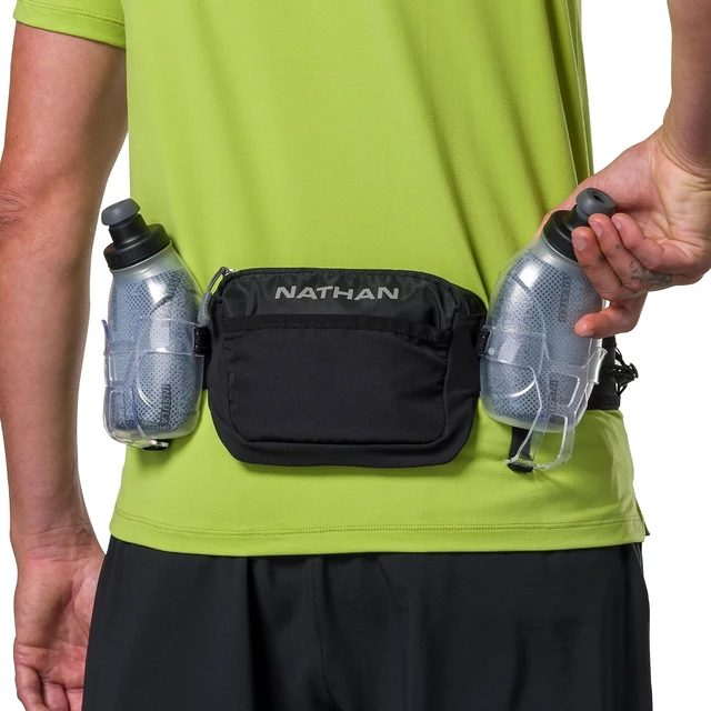 Alt view image 4 of 6 - Running Belt Hydration with Flasks & Storage Pockets Insulated Running Water Bottle Belt for Walking & Hiking