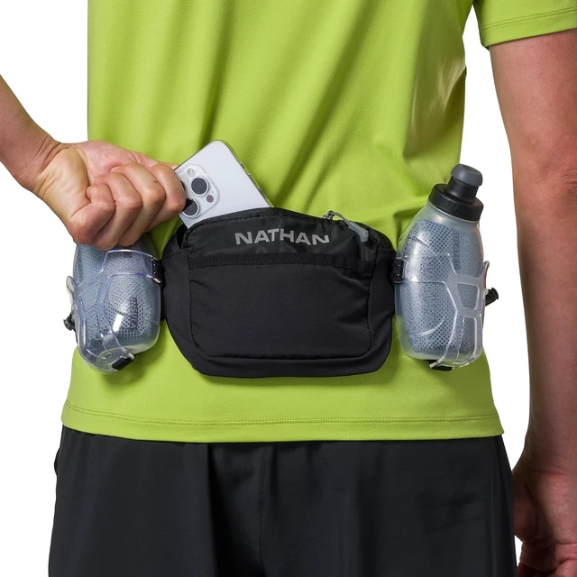 Alt view image 5 of 6 - Running Belt Hydration with Flasks & Storage Pockets Insulated Running Water Bottle Belt for Walking & Hiking