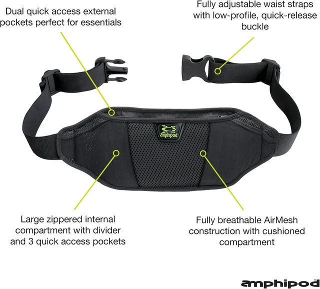 Alt view image 2 of 5 - AirFlow Endurance Waistpack Runners Storage Fanny Pack Waist Bag