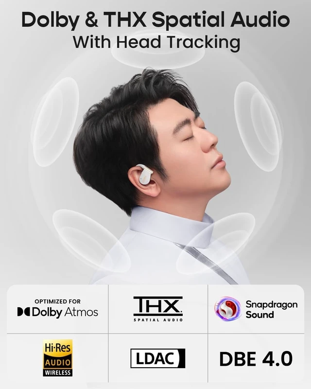 Alt view image 2 of 7 - ARC 5 Open Ear Earbuds Dolby & THX Audio, White