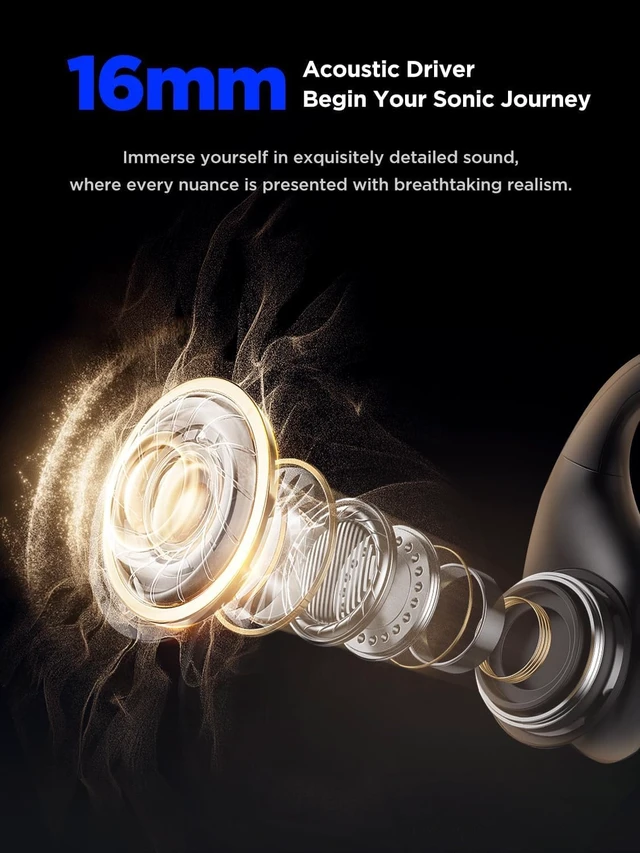 Alt view image 2 of 7 - Light 2 Open Ear Headphones IPX5 Running Headphone with 180° Ultra-Bright Beacon String, BT 6.0, 16H Playtime, Air Conduction Earbuds for Fitness, Cycling & Outdoor, Orange