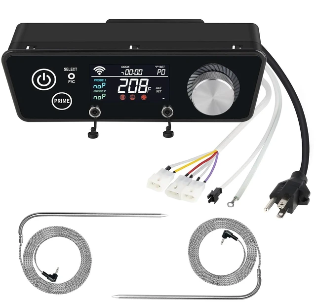 Main image of WiFi Controller for Pit Boss Vertical Series 3/4/5/7 Pellet Smoker Thermostat Control Panel Board with Temperature Probe, 3.5mm Plug BBQ Accessories
