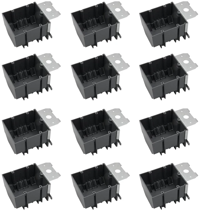 Main image of 12-Pack 2-Gang Adjustable PVC Electrical Box, ETL Listed