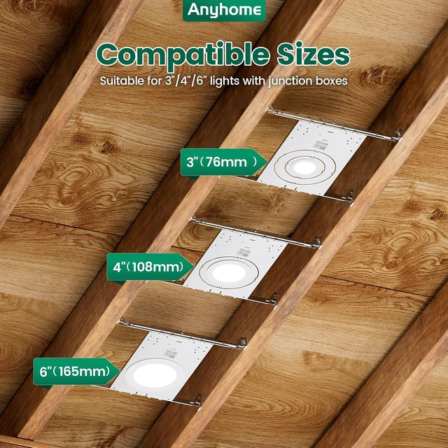 Alt view image 4 of 7 - 10-Pack New Construction Mounting Plate, Adjusts 9-1/8"25" Joists